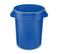 ROUND GARBAGE CONTAINER 32 GALLON BLUE