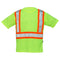 LIME SWEATER SHORT SLEEVE CSA WITH REFL. BAND (M)