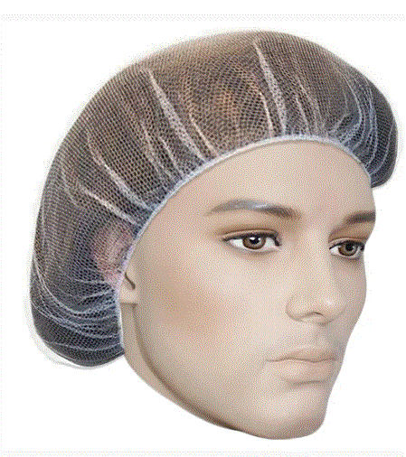 POLYESTER MESH HAIRNET 21'' WHITE 100/BAG