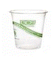 ''GREENSTRIPE PLASTIC CLEAR CUP 9 OZ 1000/CS