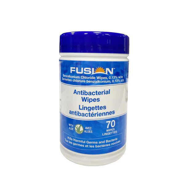 FUSION ANTIBACTERIAL WIPES W/ALOE 70/TUBES (UNIT)