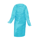 COVERME PREM CPE BLUE GOWN W/THUMBHOLES 200/CS