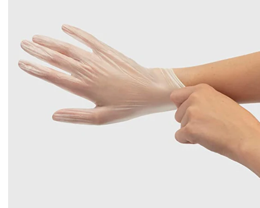 GANTS VINYLE CLAIR  X-LARGE SANS POUDRE 4M 100-BT