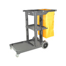 CART JANITOR GREY/PLASTIC BAG (GCP-3001G)