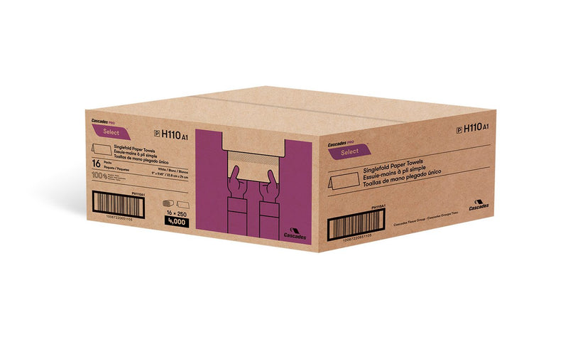 H110 PAPIER MAIN BLANC PLI SIMPLE 16X250/CS
