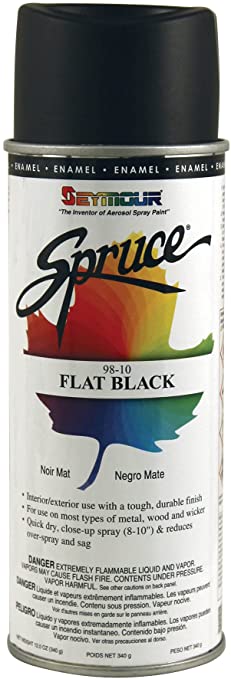 FLAT BLACK ENAMEL PAINT 16 OZ (98 10)