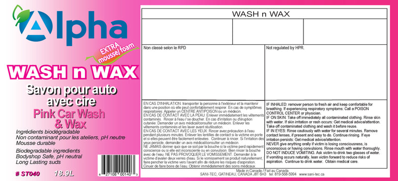 WASH N WAX / PINK SOAP EXTRA  4L