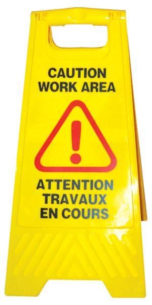 CAUTION AT WORK SIGN