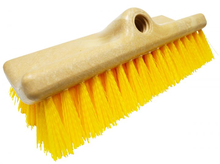 BI-LEVEL BRUSH YELLOW STIFF CRIMPED POLYPROPYLENE