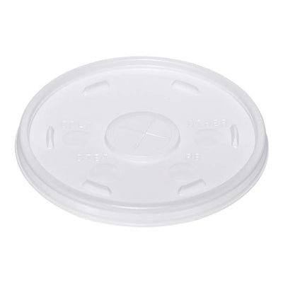 COUVERCLE PLAT AVEC TROU POUR PAILLE EN PLAST. (16SL) 16 OZ