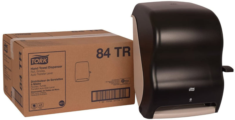 TORK HAND TOWEL ROLL DISPENSER, LEVER AUTO TRANSFER
