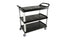 UTILITY LARGE CART BLACK  3 SHELF  (40 X 19 3/4 X 37)