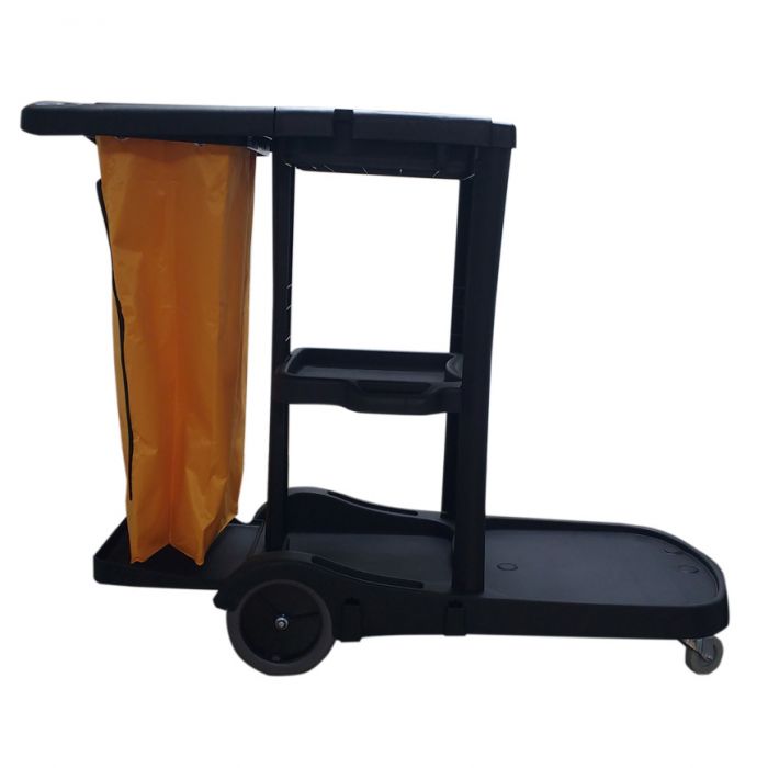 DELUXE JANITOR CART BLACK