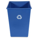 SQUARE RECYCLING CONTAINER 35GAL BLUE