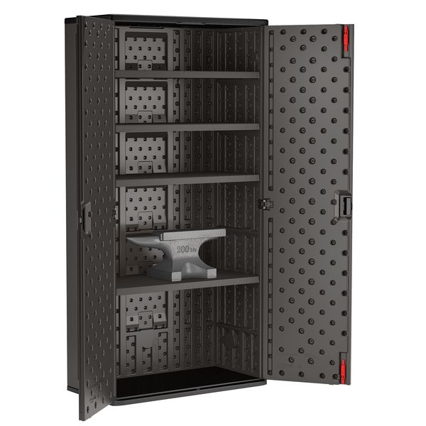 Storage Cabinet Mega-Tall 31cuft 20.25x30x80.25" w/4 Shelves
