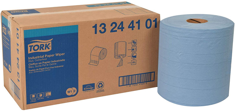 TORK CHIFFON INDUS EN PAPIER C-FEED BLEU AV. W1/W2 2X492'