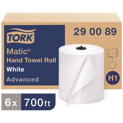 WHITE HAND TOWEL ROLL ADV./H1 6X700'