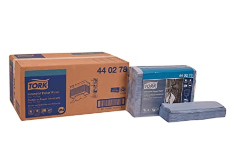 INDUSTRIAL 4 PLY TOP PACK BLUE PAPER WIPERS 450/CS