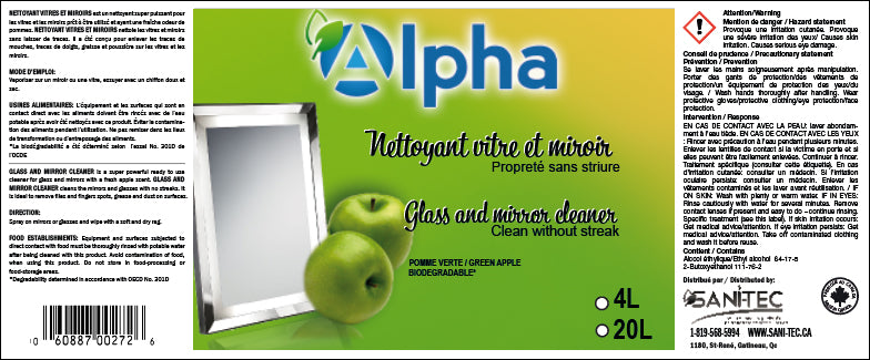 SUPER CRYSTAL GREEN GLASS CLEAN. APPLE SENT 4L