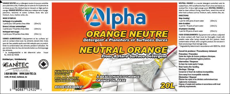 BIONEUTRE NETTOYANT À L'ORANGE 4L