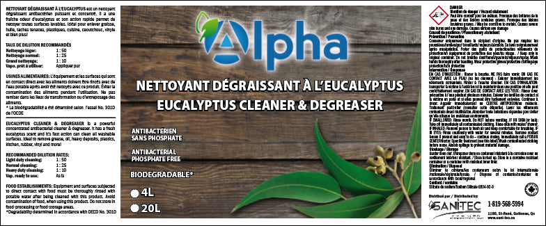 NATURE SPA DEGREASER/DESINFECT ALL PURPOSE W/EUCALYPTUS 4L