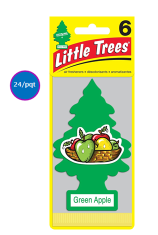 LITTLE TREES DÉSODORISANT GREEN APPLE 24/PQT